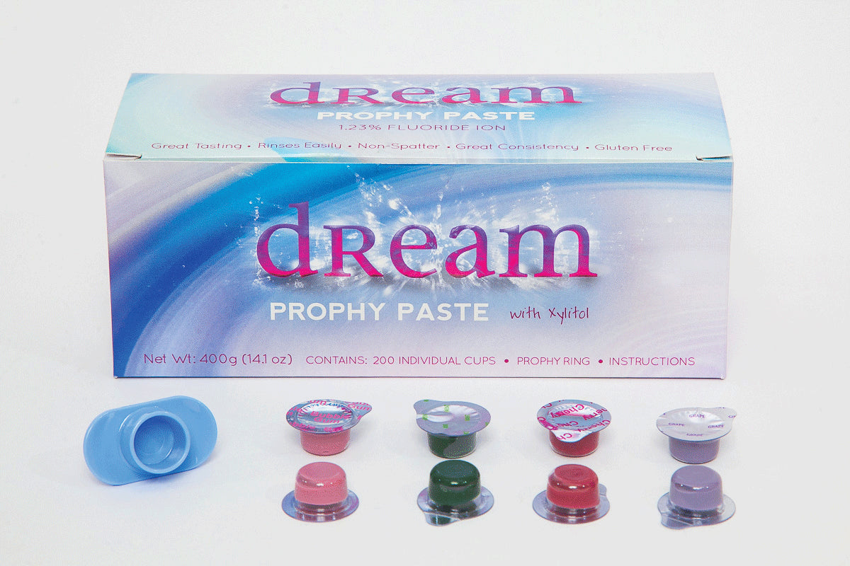 House Brand PR809 Dream Prophy Paste Cups 1.25% APF Mint Coarse 200/Bx House Brand PR809 Dream Prophy Paste Cups 1.25% APF Mint Coarse 200/Bx
